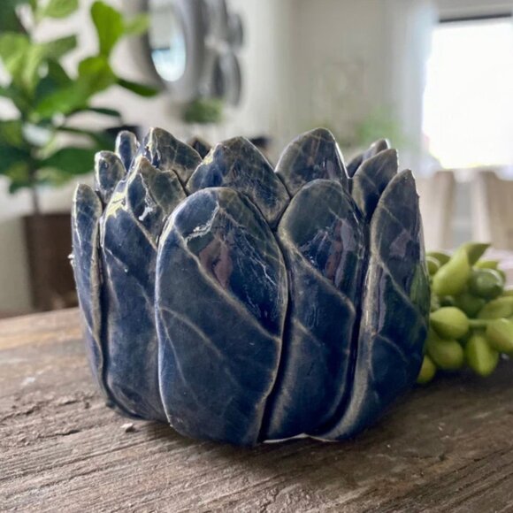 Blue Flower Tea-light Holder - Picture 4 of 4